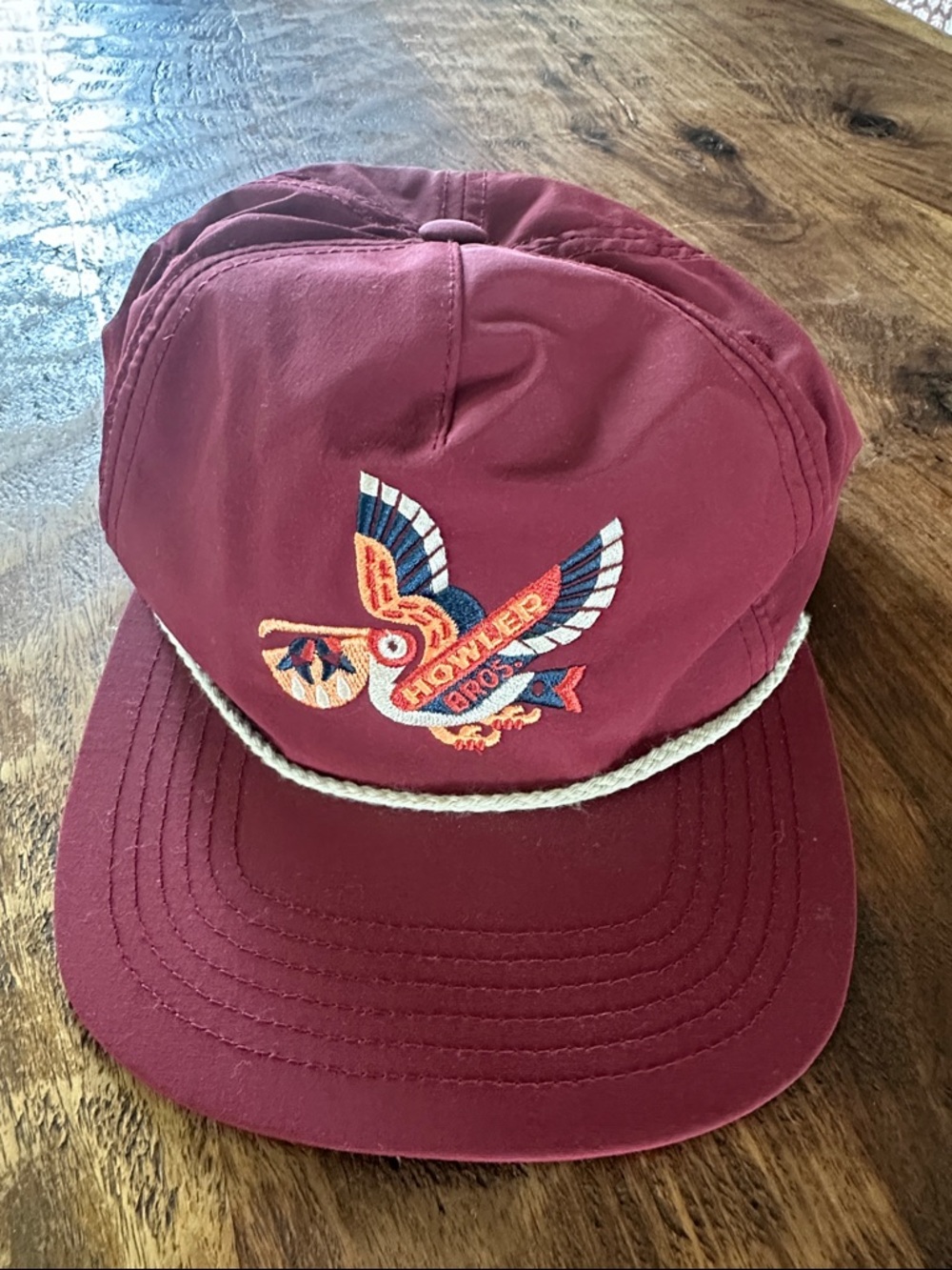 Unstructured SnapBack Pelican- Howler Bros Maroon Hat